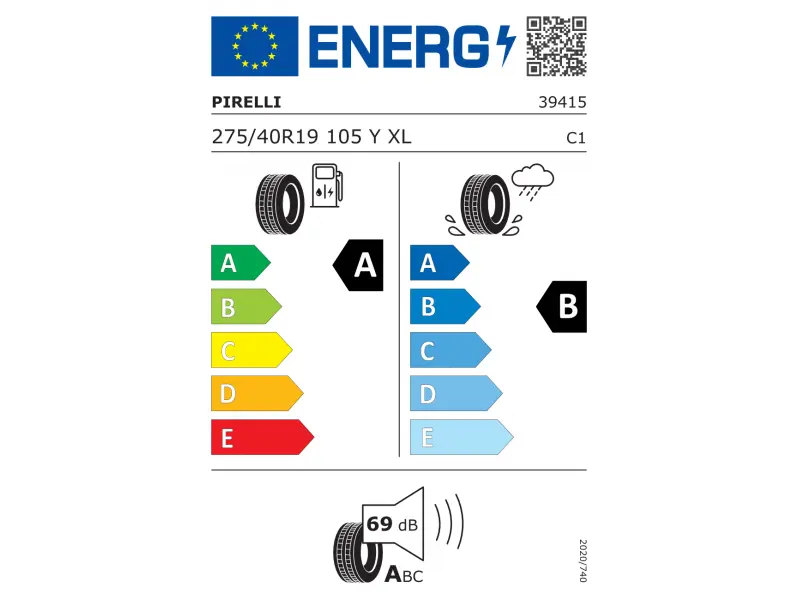 275/40/19 Pirelli P ZERO 105Y  XL (*)(MO)  лето