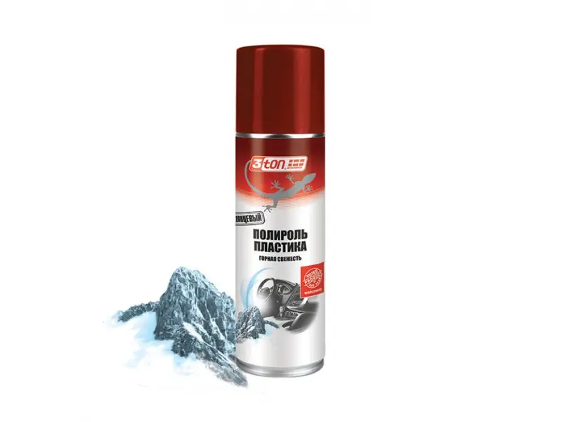 Lustru pentru plastic PLASTIC POLISH cu aromă de prospețime montană 335 ml, 3ton TS-518